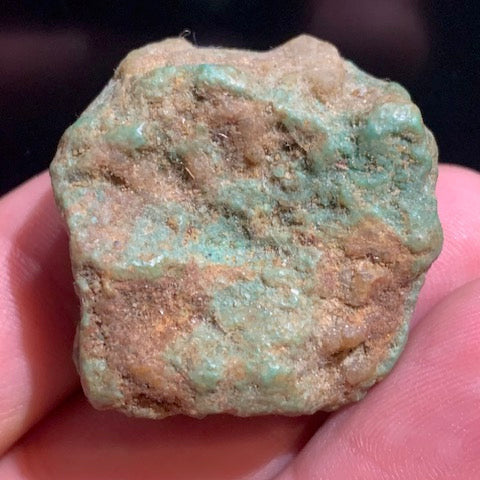 Turquoise verte du Mexique, pépite naturelle de 35 mm x 33 x 23,6 - 23,6 gr.
