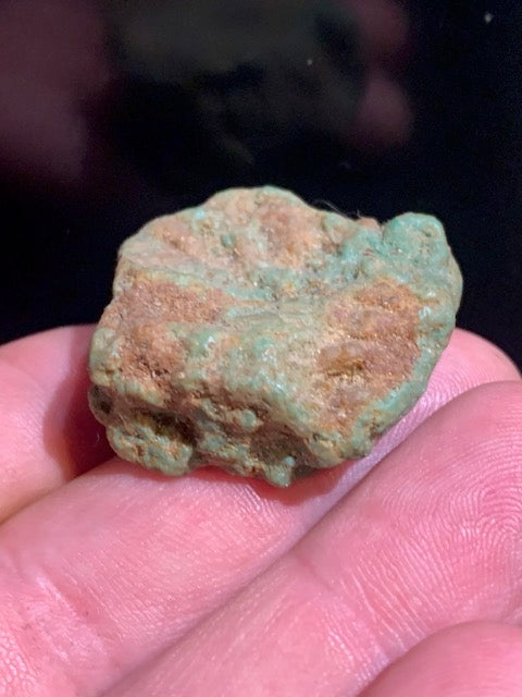 Turquoise verte du Mexique, pépite naturelle de 35 mm x 33 x 23,6 - 23,6 gr.
