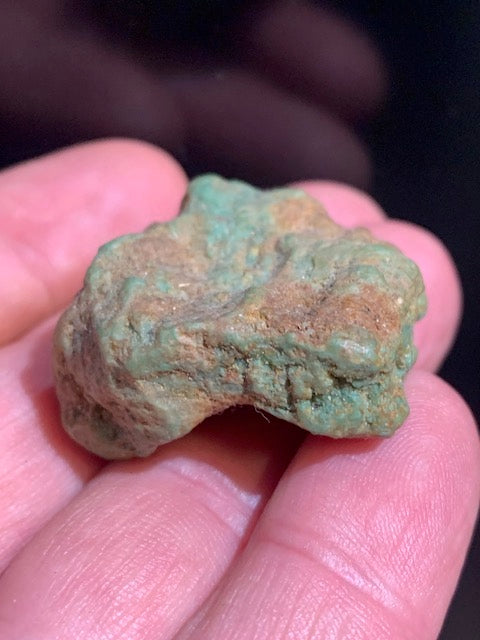 Turquoise verte du Mexique, pépite naturelle de 35 mm x 33 x 23,6 - 23,6 gr.