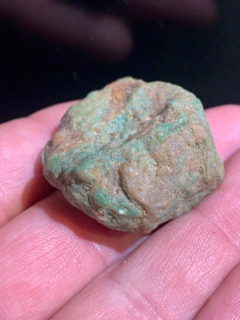 Turquoise verte du Mexique, pépite naturelle de 35 mm x 33 x 23,6 - 23,6 gr.
