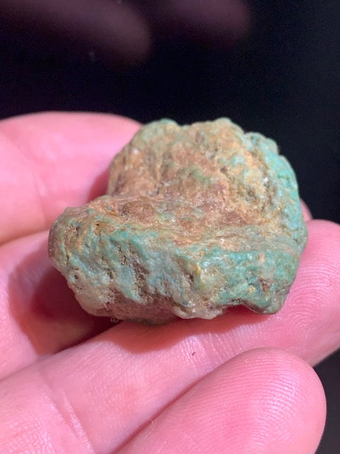 Turquoise verte du Mexique, pépite naturelle de 35 mm x 33 x 23,6 - 23,6 gr.
