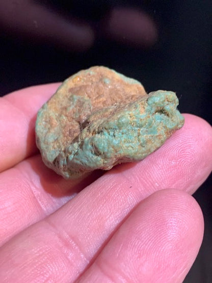 Turquoise verte du Mexique, pépite naturelle de 35 mm x 33 x 23,6 - 23,6 gr.