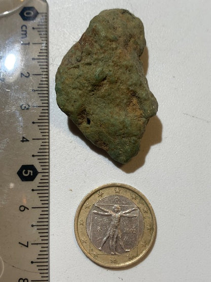 Turquoise verte du Mexique, pépite naturelle de 45 x 32 x 20 - 20,7 gr.