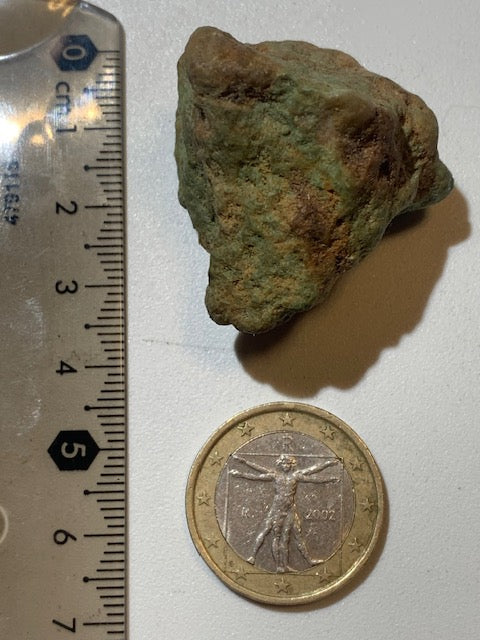 Turquoise verte du Mexique, pépite naturelle de 35 x 30 x 27 - 27,3 gr.