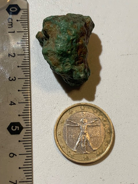 Turquoise verte du Mexique, pépite naturelle de 30 x 26 x 23 - 16 gr.