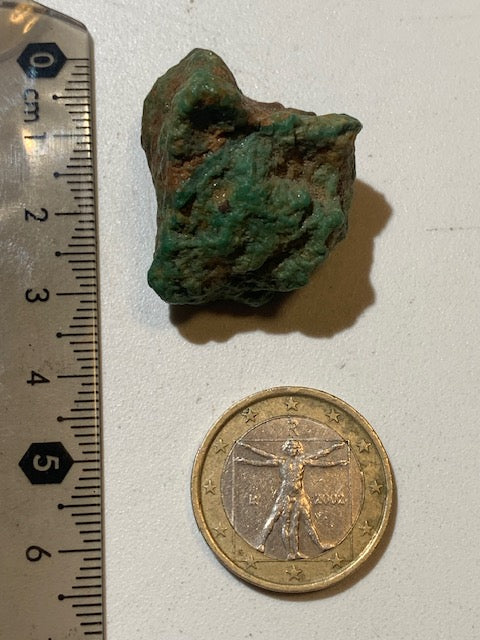 Turquoise verte du Mexique, pépite naturelle de 30 x 26 x 23 - 16 gr.