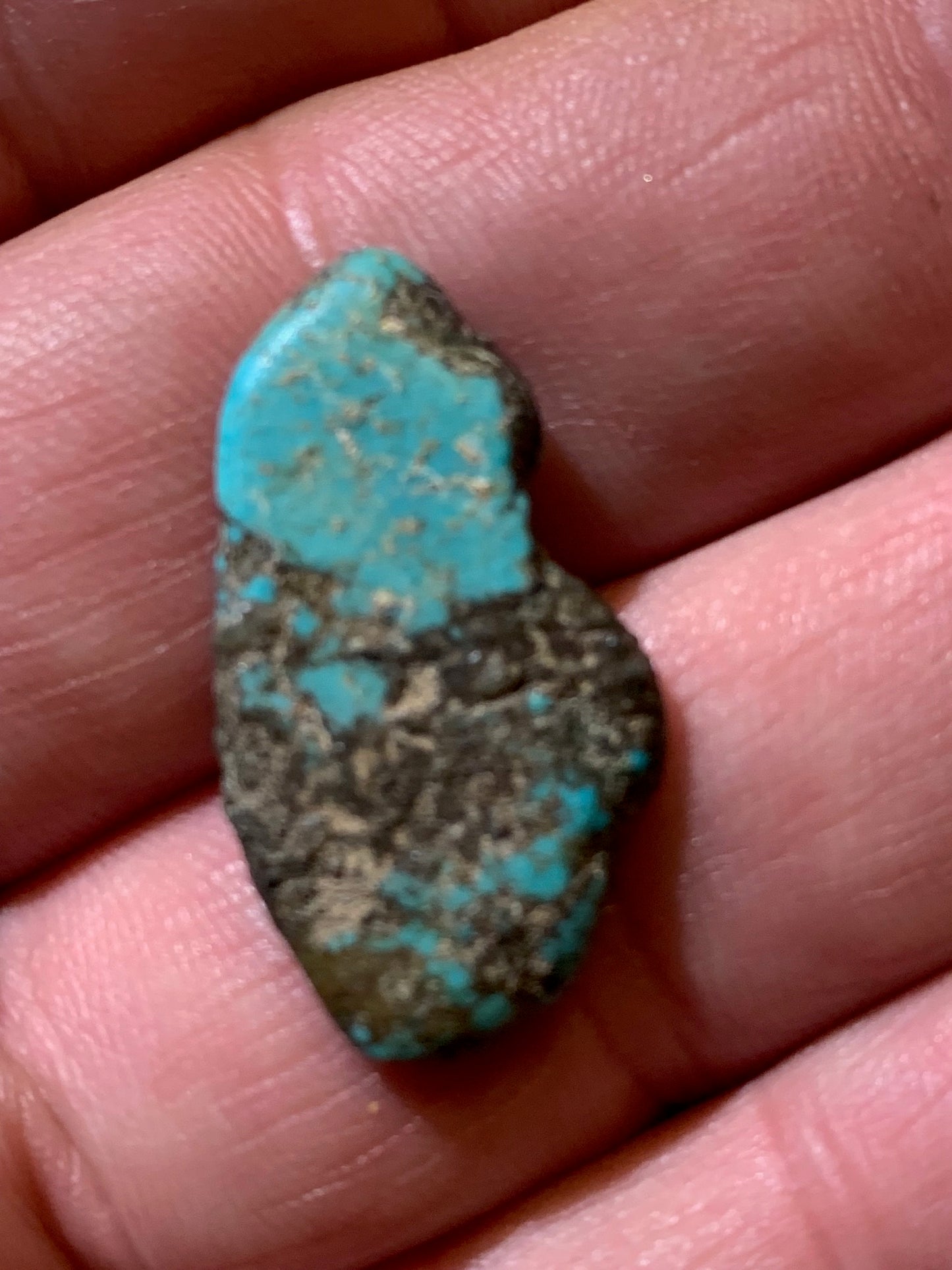 Turquoise Tibétaine, en lot ou à l'unité - Petites pépites naturelles de 25 mm x 18 x 5 - 2 grammes en moyenne