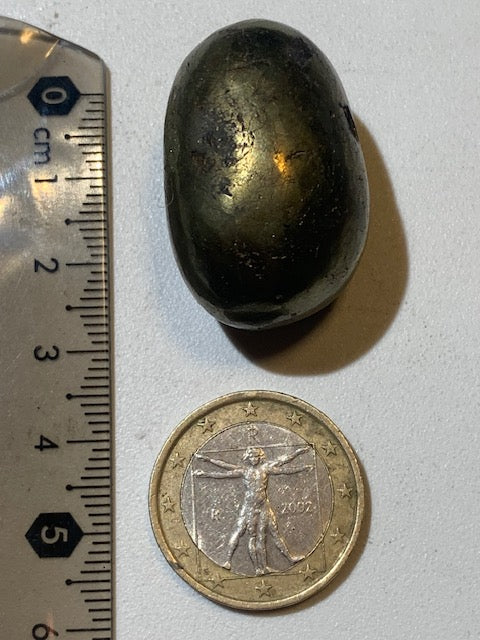 Chalcopyrite – Pierre roulée (polie) – 32 x 22 x 20 mm – 35,1 gr.