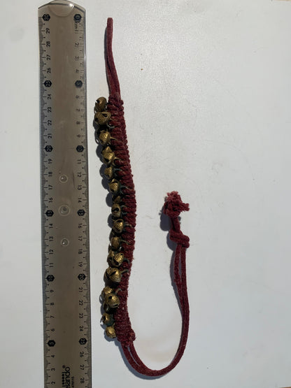 Sélection de bracelets de danses, fait en textile et perles/ clochettes en métal