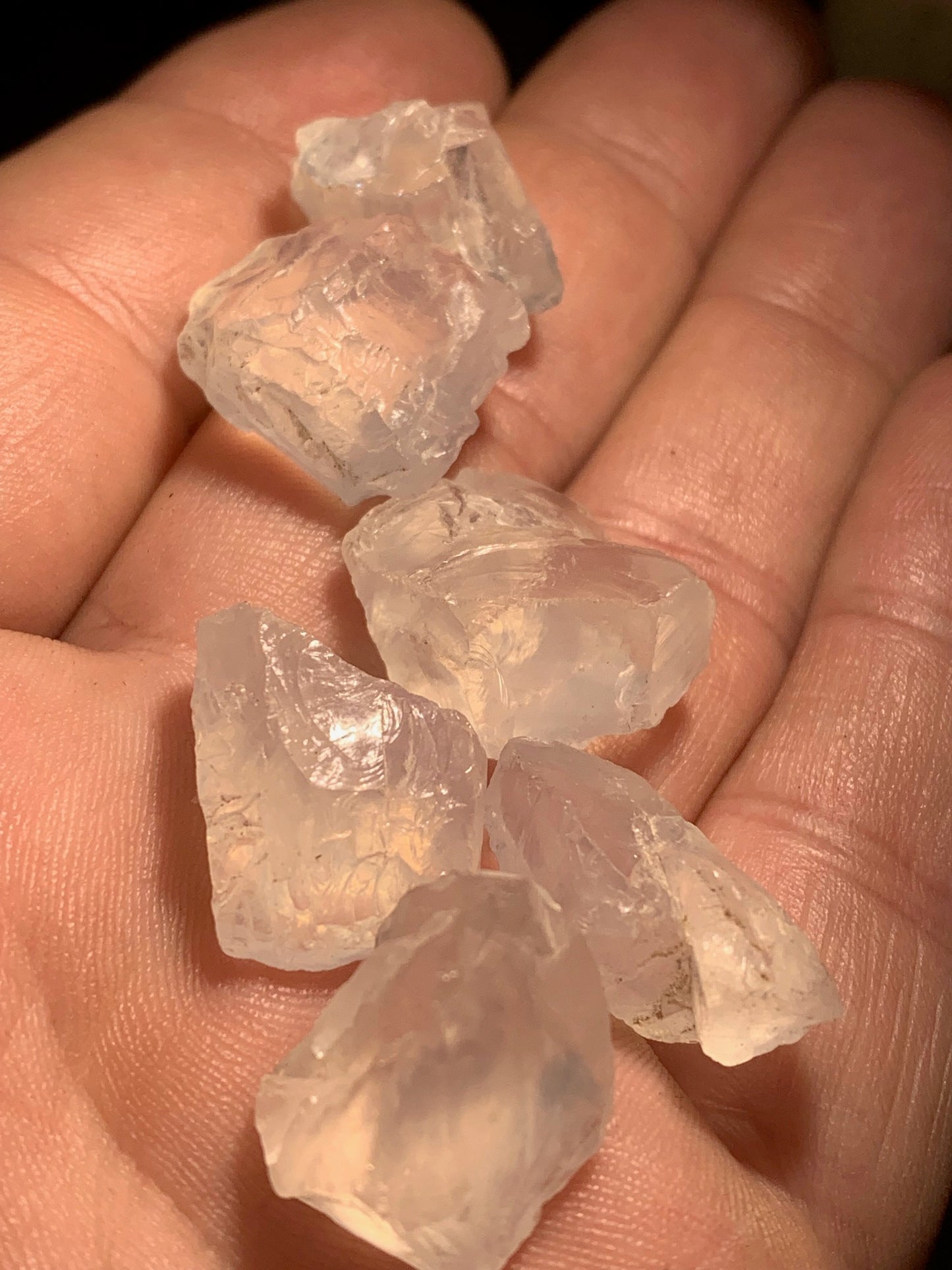 Pierre de lune blanche (adulaire) - Morceaux bruts à l'unité - 20 x 15 x 15 gr. environ
