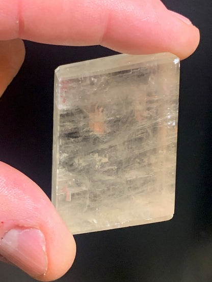 Calcite miel, cristal poli de 44 x 30 x 17 mm - 49,8 gr. - Belle pièce de minéralogie