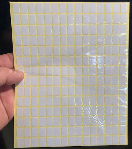 Étiquettes adhésives de petits formats, 9 x 13 mm - Parfait pour marquer les minéraux et bijoux