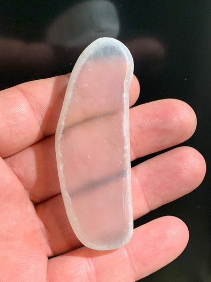 Ulexite - spécimen naturel 'pierre télévision' - 78 x 28 x 15 mm - 59,2 gr. - Qualité AA à AAA