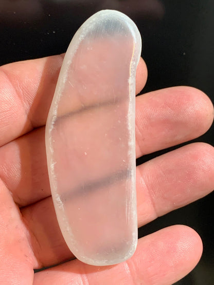 Ulexite - spécimen naturel 'pierre télévision' - 78 x 28 x 15 mm - 59,2 gr. - Qualité AA à AAA