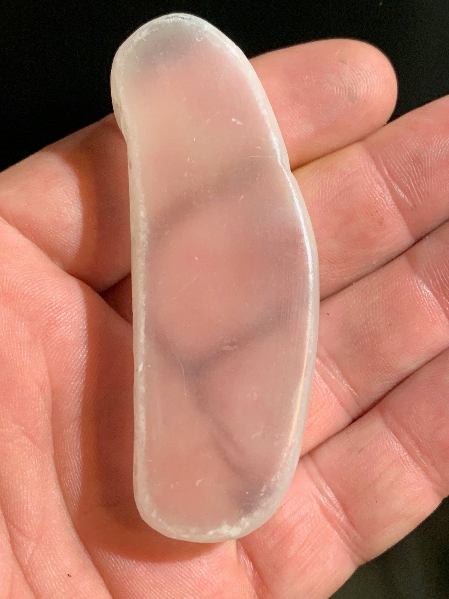 Ulexite - spécimen naturel 'pierre télévision' - 78 x 28 x 15 mm - 59,2 gr. - Qualité AA à AAA