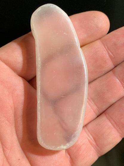 Ulexite - spécimen naturel 'pierre télévision' - 78 x 28 x 15 mm - 59,2 gr. - Qualité AA à AAA
