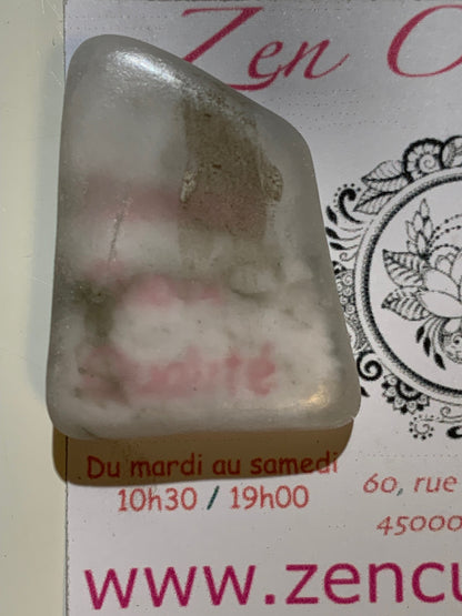Ulexite - spécimen naturel 'pierre télévision' - 38 x 29 x 12 mm - 19,9 gr. - Qualité AA