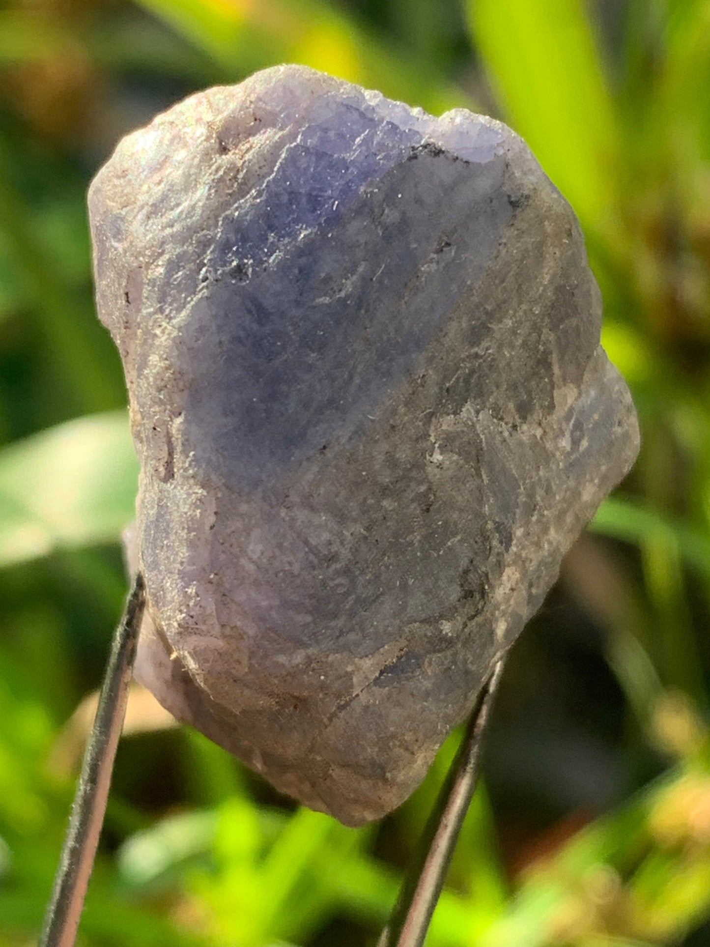 Tanzanite, spécimen brut de 32mm x21 x20 - 18 grammes. Parfait en collection, exposition, lapidage...
