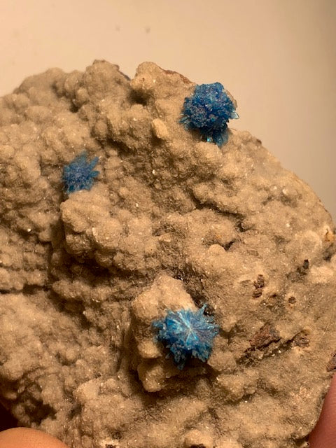 Cavansite, spécimen brut - 65 x 26 x 24 mm - 95 gr.