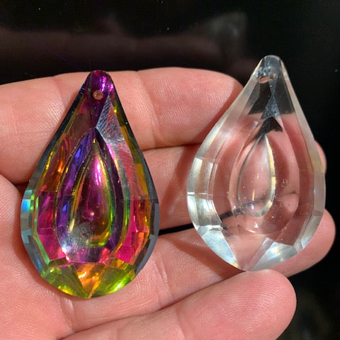 Cristaux Feng Shui à suspendre, transparent ou multicolore de 5 x 3 x 1,5 cm - Apportent la lumière et la vie dans votre maison !