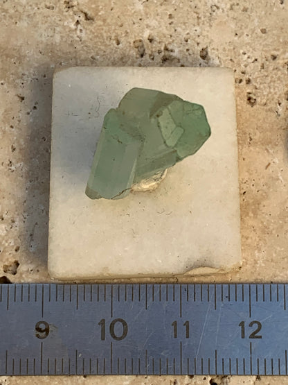 Aigue-marine, macle de cristaux naturels de 21mm x14 x11 - 17,5 grammes. Parfait en bijouterie, collection ,exposition...