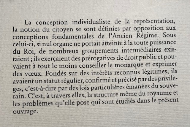 Livre relié : Les ordres, les pays, les villes et communautés d’habitants - 📖 Auteur : François Olivier-Martin