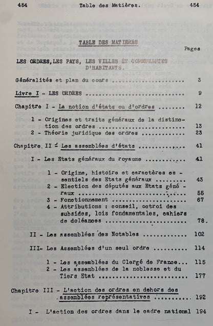 Livre relié : Les ordres, les pays, les villes et communautés d’habitants - 📖 Auteur : François Olivier-Martin