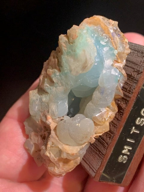Smithsonite bleue – spécimen brut et naturel - Collection ancienne - 60 x 35 x 29 cm - 80 gr.
