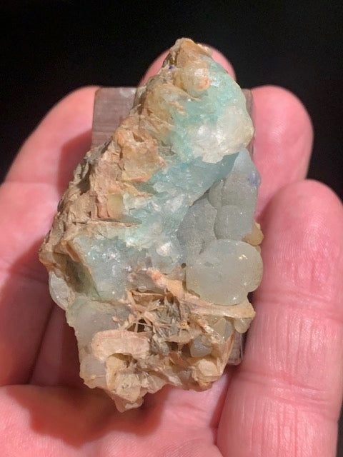Smithsonite bleue – spécimen brut et naturel - Collection ancienne - 60 x 35 x 29 cm - 80 gr.