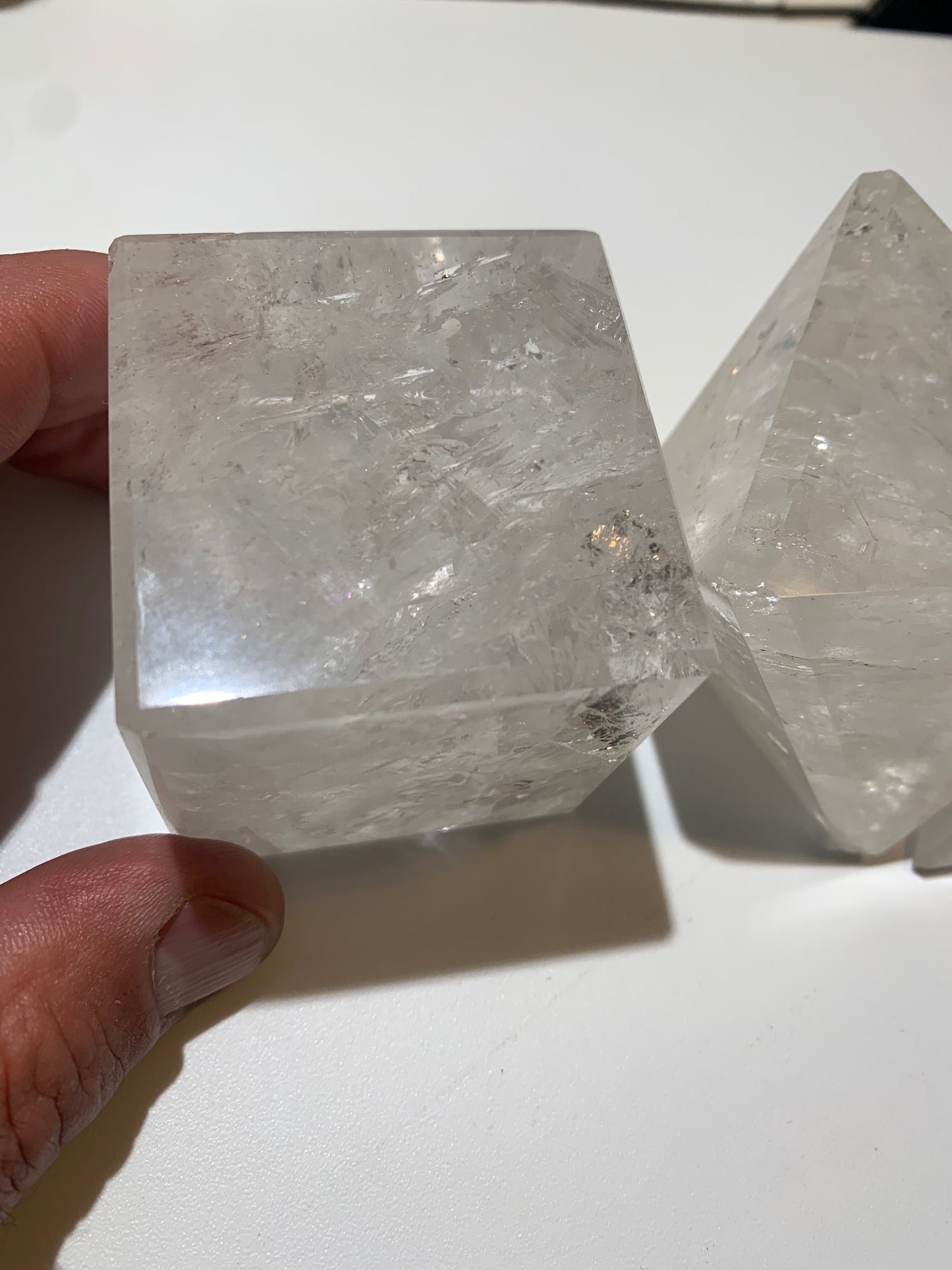 Rare ! Solides de Platon de taille XL, set de 5 pièces de 50 à 60 mm - Qualité A à AAA