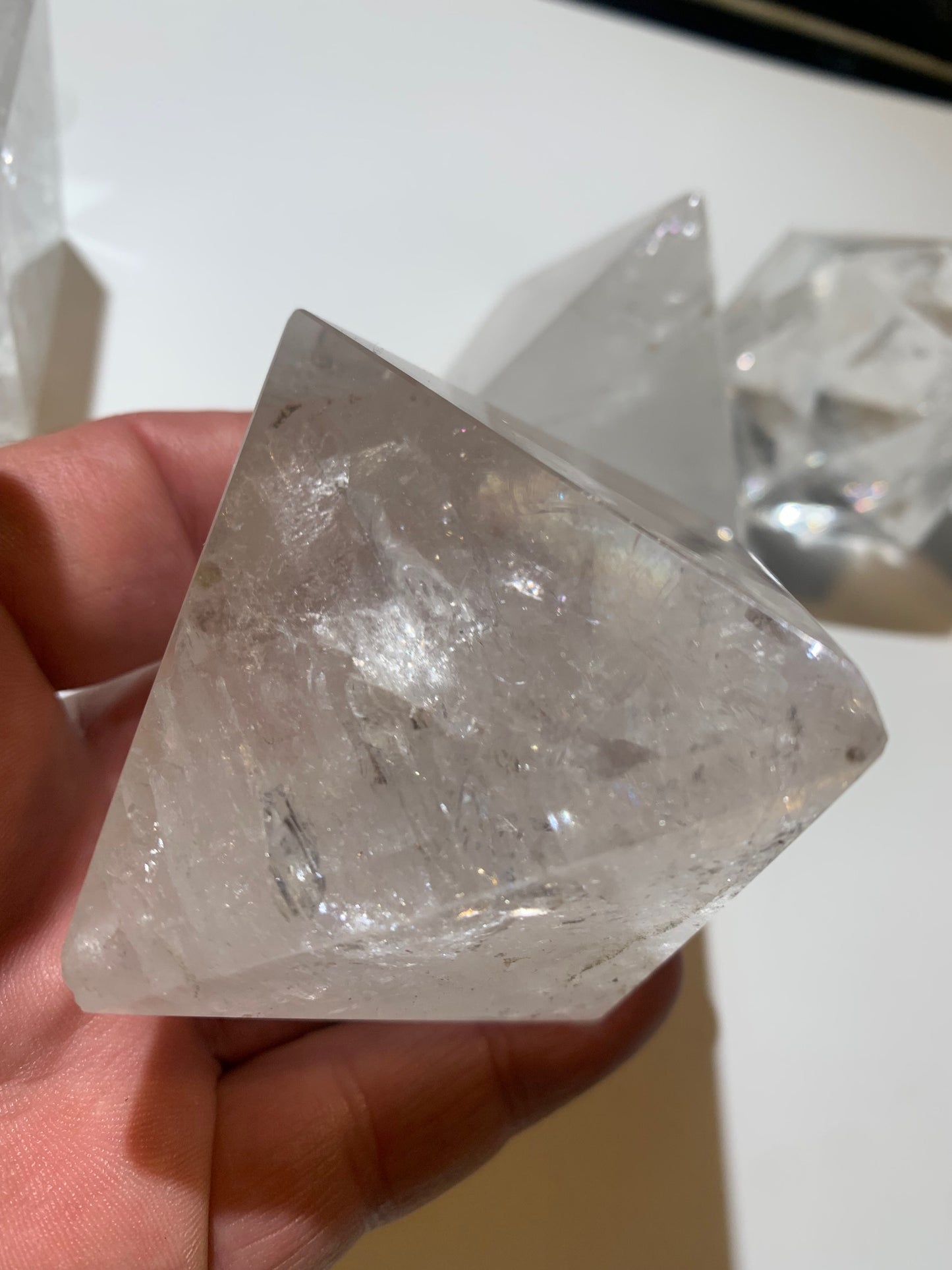 Rare ! Solides de Platon de taille XL, set de 5 pièces de 50 à 60 mm - Qualité A à AAA