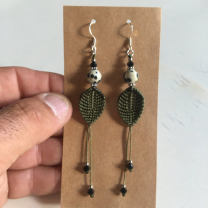 🧵 Boucles d’oreilles tissées à la main avec perle en pierre semi-précieuse – Choisissez votre perle et recevez une création sur mesure ! Fait par Créatipik (Fr°)