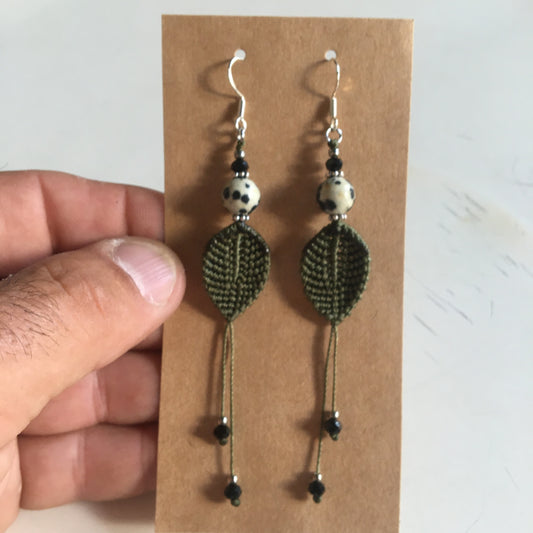 🧵 Boucles d’oreilles tissées à la main avec perle en pierre semi-précieuse – Choisissez votre perle et recevez une création sur mesure ! Fait par Créatipik (Fr°)