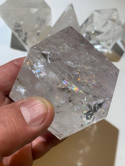 Rare ! Solides de Platon de taille XL, set de 5 pièces de 50 à 60 mm - Qualité A à AAA