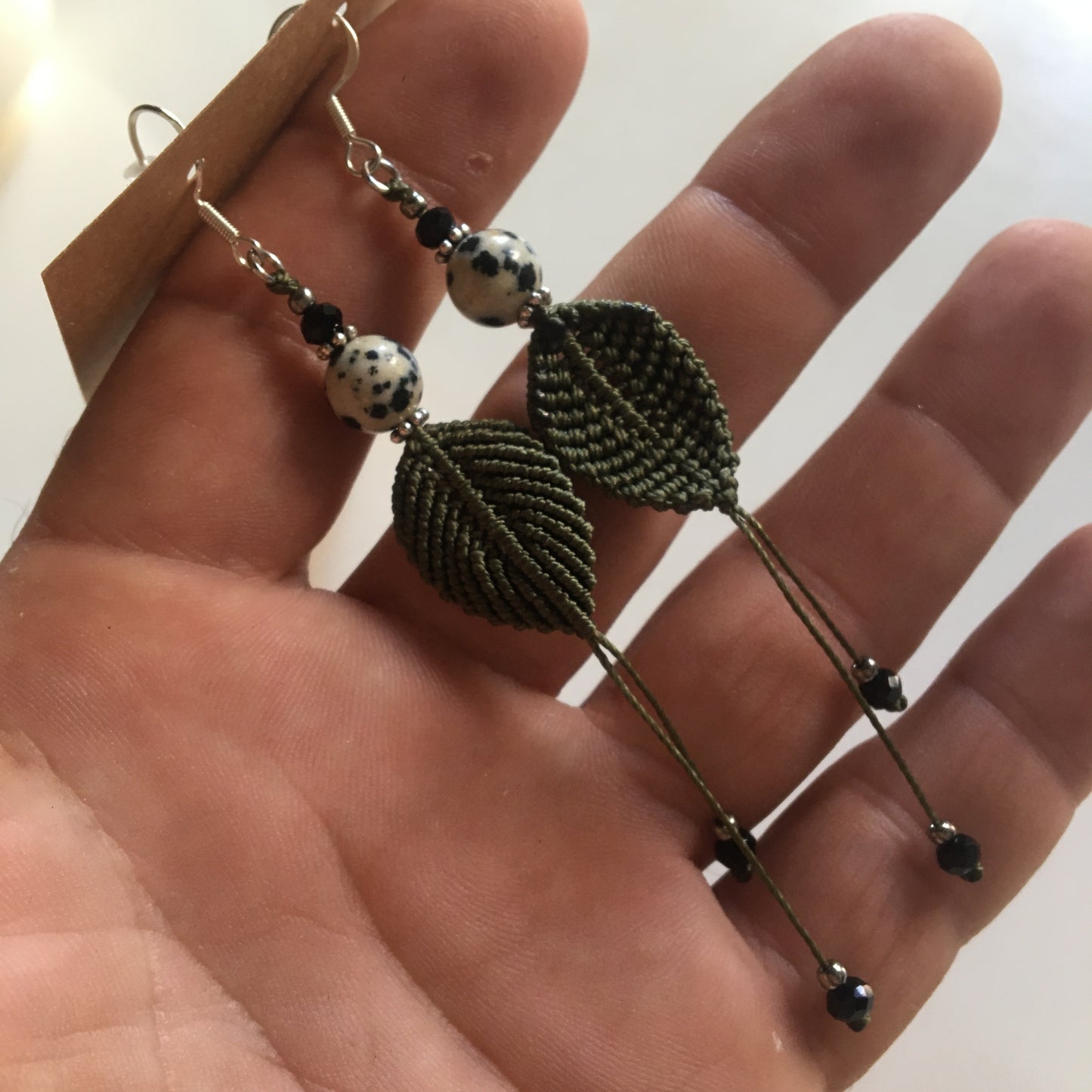 🧵 Boucles d’oreilles tissées à la main avec perle en pierre semi-précieuse – Choisissez votre perle et recevez une création sur mesure ! Fait par Créatipik (Fr°)
