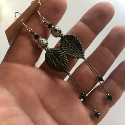 🧵 Boucles d’oreilles tissées à la main avec perle en pierre semi-précieuse – Choisissez votre perle et recevez une création sur mesure ! Fait par Créatipik (Fr°)