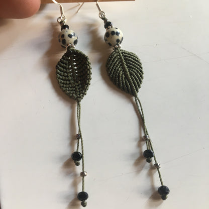 🧵 Boucles d’oreilles tissées à la main avec perle en pierre semi-précieuse – Choisissez votre perle et recevez une création sur mesure ! Fait par Créatipik (Fr°)