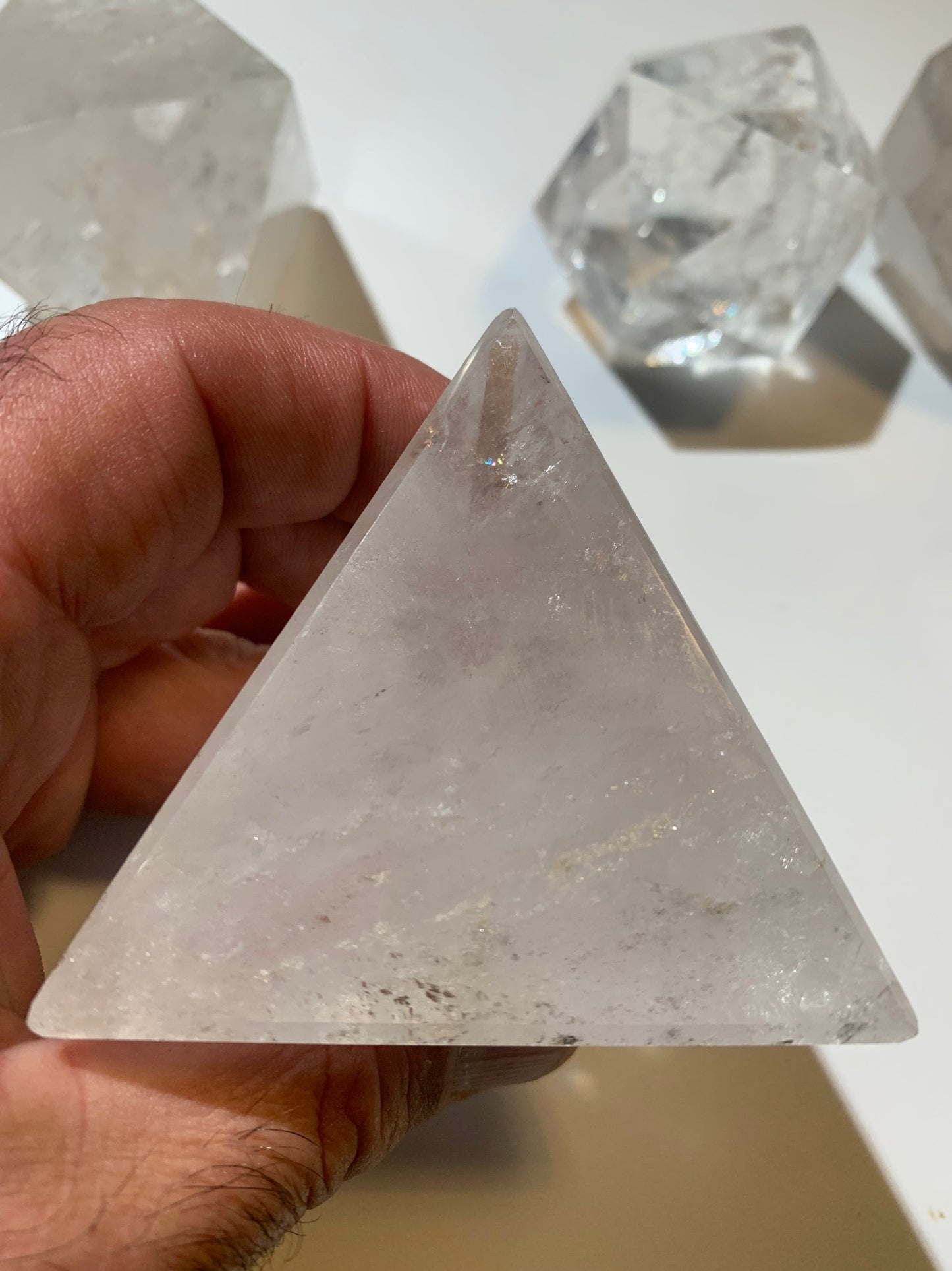 Rare ! Solides de Platon de taille XL, set de 5 pièces de 50 à 60 mm - Qualité A à AAA