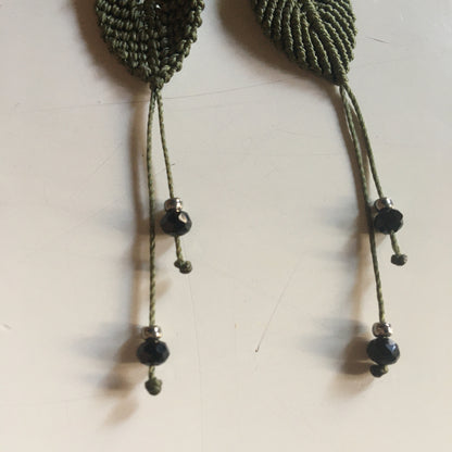 🧵 Boucles d’oreilles tissées à la main avec perle en pierre semi-précieuse – Choisissez votre perle et recevez une création sur mesure ! Fait par Créatipik (Fr°)