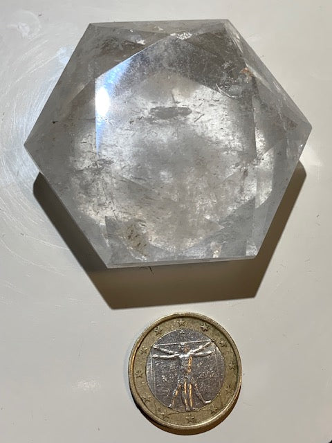 Sceau de Salomon en Cristal de Roche (Quartz) - 60 x 52 x 24 mm/ 107,2 gr. - Qualité AA