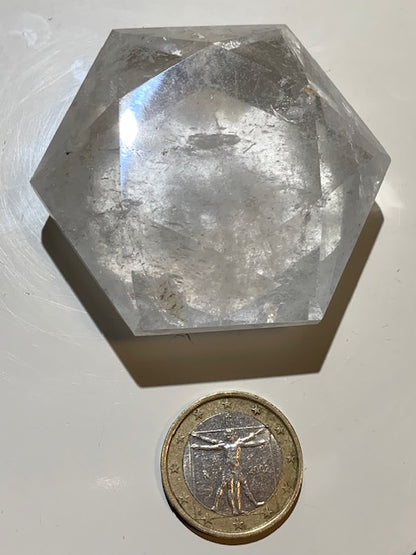 Sceau de Salomon en Cristal de Roche (Quartz) - 60 x 52 x 24 mm/ 107,2 gr. - Qualité AA