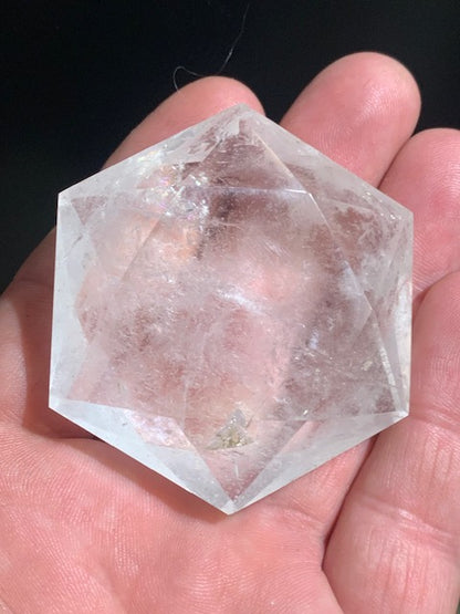 Sceau de Salomon en Cristal de Roche (Quartz) - 60 x 52 x 24 mm/ 107,2 gr. - Qualité AA