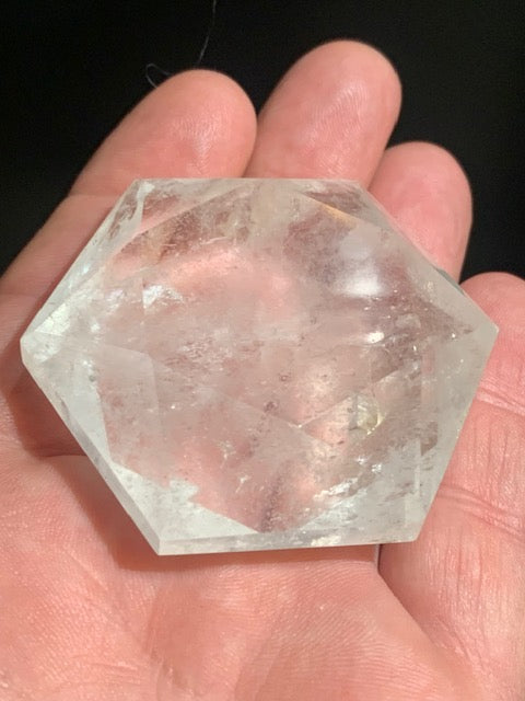 Sceau de Salomon en Cristal de Roche (Quartz) - 60 x 52 x 24 mm/ 107,2 gr. - Qualité AA