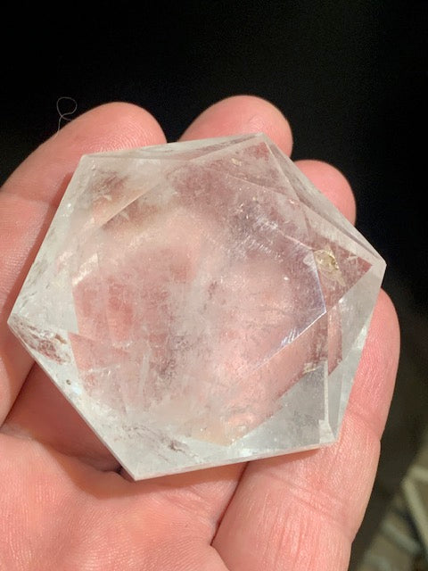 Sceau de Salomon en Cristal de Roche (Quartz) - 60 x 52 x 24 mm/ 107,2 gr. - Qualité AA