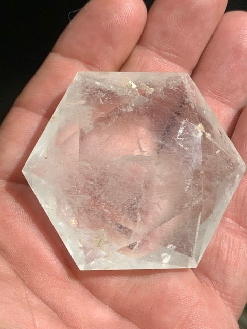 Sceau de Salomon en Cristal de Roche (Quartz) - 60 x 52 x 24 mm/ 107,2 gr. - Qualité AA