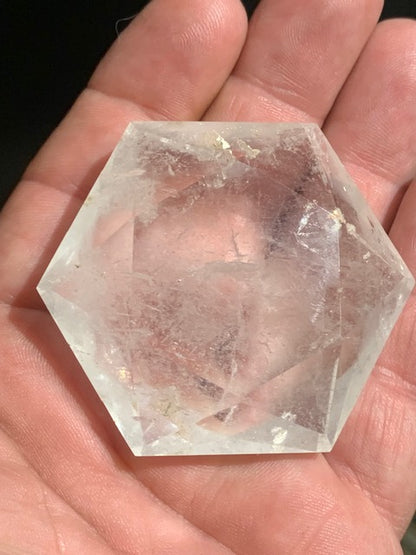 Sceau de Salomon en Cristal de Roche (Quartz) - 60 x 52 x 24 mm/ 107,2 gr. - Qualité AA