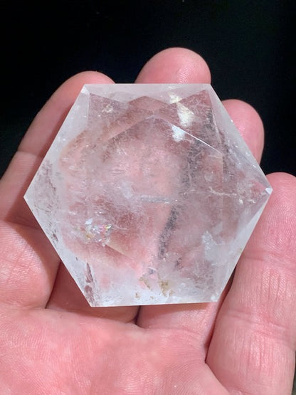 Sceau de Salomon en Cristal de Roche (Quartz) - 60 x 52 x 24 mm/ 107,2 gr. - Qualité AA