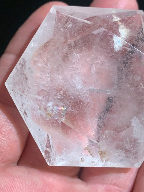 Sceau de Salomon en Cristal de Roche (Quartz) - 60 x 52 x 24 mm/ 107,2 gr. - Qualité AA