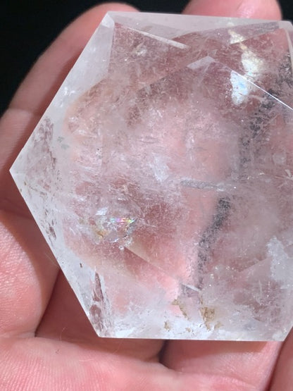 Sceau de Salomon en Cristal de Roche (Quartz) - 60 x 52 x 24 mm/ 107,2 gr. - Qualité AA