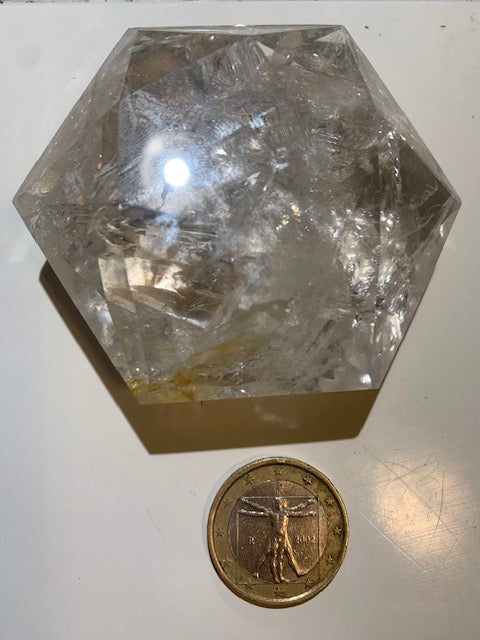 Sceau de Salomon en Cristal de Roche (Quartz) - 68 x 58 x 27 mm/ 145 gr. - Qualité AA